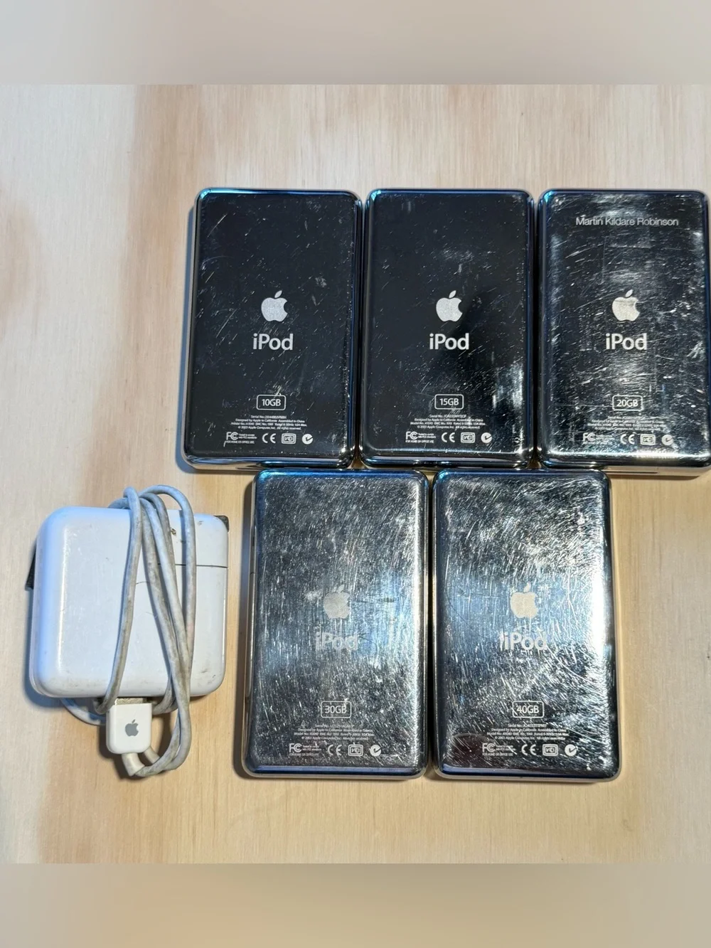 5-iPod Classic 3rdGen Model:A1040/10-40GB BROKEN Bad Batteries/Hard-Drives Read
